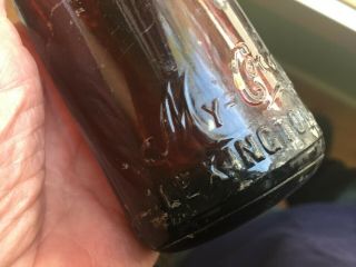 1909 Coca Cola Knock - Off Bottle " My Coca Co " Amber Straight Sides,  Lexington,  Ky