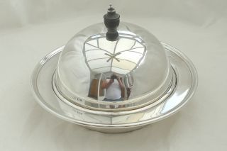 RARE EDWARDIAN HM STERLING SILVER MUFFIN DISH & COVER 1909 2