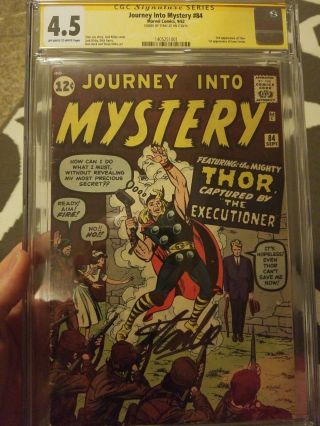 Thor (1962 - 1996 1st Series Journey Into Mystery) 84 Cgc 4.  5 Ss Stan Lee