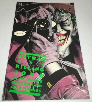 Batman: The Killing Joke 1st Print 1988 Dc Comics Joker Alan Moore