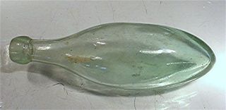 Antique Aqua Torpedo Shaped Blob Top Soda Bottle
