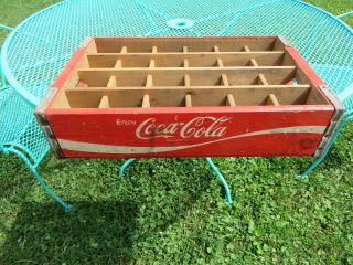 Vintage Coca Cola Red / White Wood Crate Case Bottle,  Baltimore Md.  Acme Box Co.