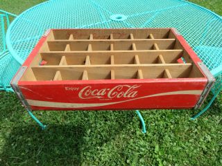 VINTAGE COCA COLA RED / WHITE WOOD CRATE CASE BOTTLE,  BALTIMORE MD.  ACME BOX CO. 2