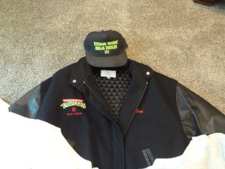 TMNT 3 Film Crew Jacket Large.  Cap,  two T - shits Don Movie star toy PRIVATE 2