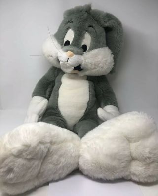 2000 Warner Brothers Looney Tunes Plush Giant Bugs Bunny Soft 40 " Foot To Ear
