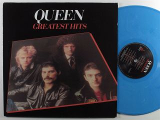 Queen Greatest Hits Emi Lp Vg,  Uk Blue Vinyl Unofficial