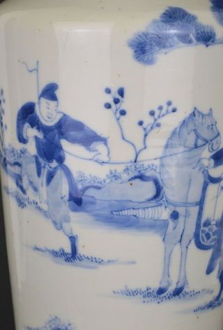 A PERFECT LARGE CHINESE BLUE & WHITE VASE 19TH CENTURY WITH KANGXI MARK 10