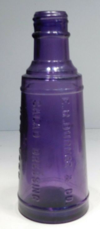 C1900 Purple - Amethyst Bottle - E.  R.  Durkee & Co.  York Pat 