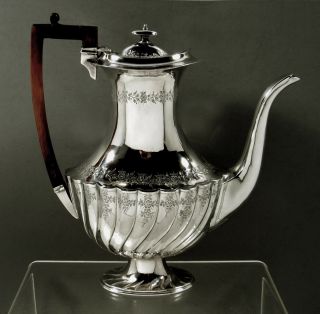 English Sterling Silver Coffee Pot 1894 Joseph Rodgers