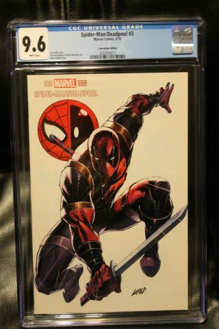 Spider - Man Deadpool 3 (2016) Cgc 9.  6 Fan - Expo Edition Liefeld Variant Cover