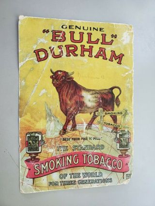 Antique Bull Durham North Carolina Smoking Tobacco Color Advertisement