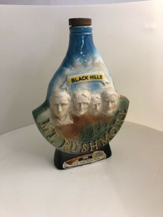 Vintage Jim Beam Mt Rushmore Black Hills Whiskey Bottle Decanter 1969