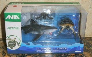Ania Ocean Voyage Set Great White Shark Sea Turtle 3 Figure Toy Tomy Toys
