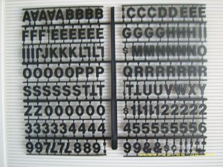Coca - Cola 3/4 " Black Menu Board Letters & Numbers Symbols Set