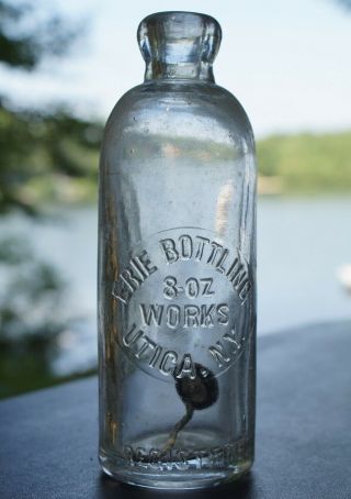 Antique (hutch) Soda Bottle - Erie Bottling Utica York