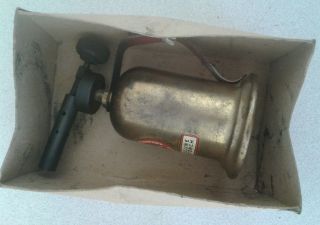 Vintage Lenk Brass Gasoline Blowtorch Made In Boston Massachusetts U.  S.  A