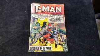 1954 Golden Age Quality Comics T - Man No.  14 Comic Book Wwii Hitler Cover