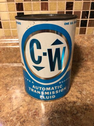 Vintage C - W Automatic Transmission Fluid Can - 1 Quart