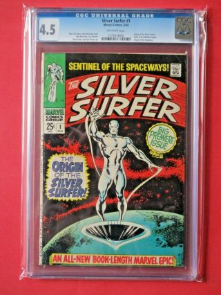 Silver Surfer 1 - Cgc 4.  5 - Marvel Silver Age Premiere Issue