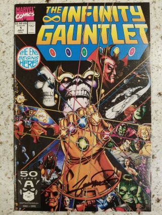 Infinity Gauntlet 1 1991 Signed By George Perez Infinity War Endgame