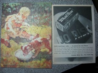 2 Vintage White Rose Tea Jigsaw Puzzles No 2 Doggone Lucky & Doc Visit,  Complete