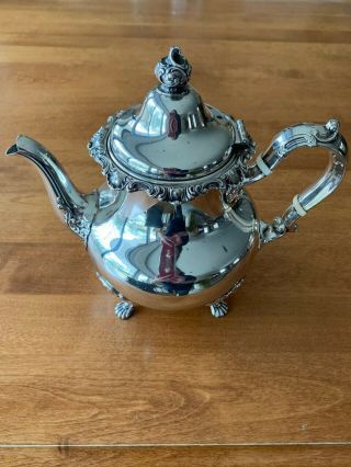 Strasbourg silver by Gorham Tea Set with tray ESTATE 2