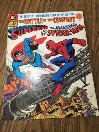 Dc & Marvel Present 1976 Battle Of The Century Superman Vs Spider - Man