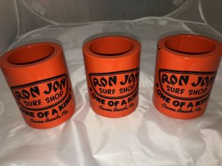 3 Ron Jon Surf Shop Vintage Can Coozie Cocoa Beach Florida Koozies