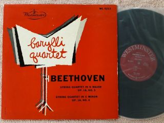 Barylli Quartet - Beethoven - String Quartets - Westminster Wl 5211 - Ed.  1 1c/1a