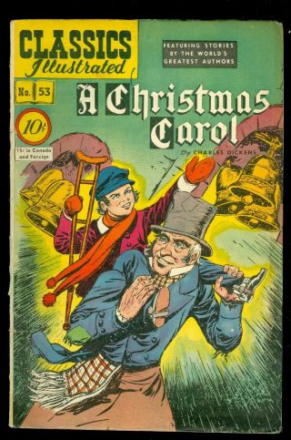 Classics Illustrated 53 A Christmas Carol G/vg Hrn 53 1st Edition