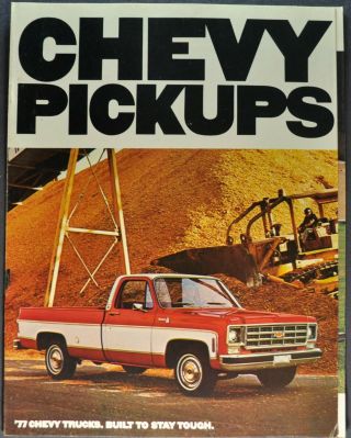 1977 Chevrolet Pickup Truck Brochure Silverado Cheyenne C10 C30 Orig