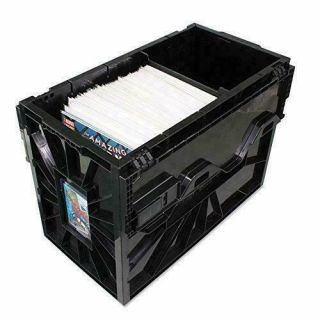 (3) Bcw Short Comic Book Box Storage Bin Plastic Stackable Strong Durable