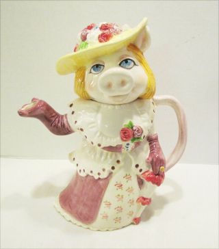 Muppets Miss Piggy Figural Ceramic Teapot By Sigma 1970 
