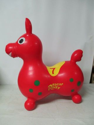 Gymnic Racin’ Rody Rocking Horse Red And Yellow Exercise And Fun Kids Bounce Toy
