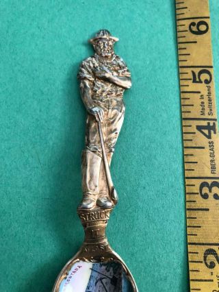 C.  1900 WASHING GOLD IN MONTANA STRUCK IT AT LAST STERLING SILVER SPOON RARE 50G 3