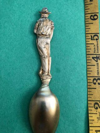 C.  1900 WASHING GOLD IN MONTANA STRUCK IT AT LAST STERLING SILVER SPOON RARE 50G 4