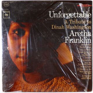 Aretha Franklin - Unforgettable: Dinah Washington Lp - 2 - Eye Stereo Vg,  Shrink