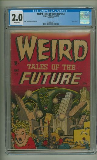 Weird Tales Of The Future 2 (cgc 2.  0) O/w Pgs; Classic Wolverton Cover (c 24438