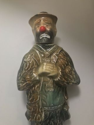 Large Emmett Kelly World Famous Wilkie The Circus Clown Beam Decanter 3