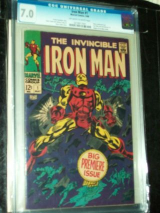 Iron Man 1 CGC 7.  0 Marvel Comics 0278917001 2