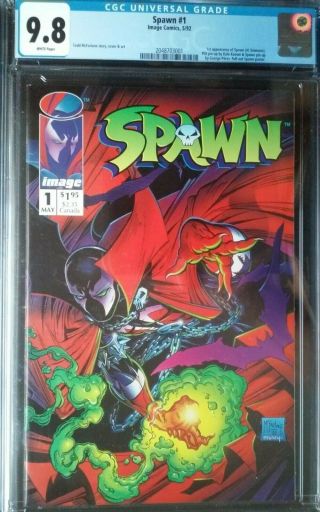 Spawn 1 Cgc 9.  8 Nm,  1st Appearance Of Spawn White Pages - Big Spawn Run Up Now