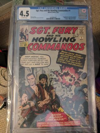 Sgt.  Fury And His Howling Commandos 1 Cgc 4.  5 First Nick Fury And Dum Dum Dugan