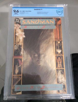 Sandman 1 1st Appearance Morpheus Cbcs 9.  6 Not Cgc Dc 1989