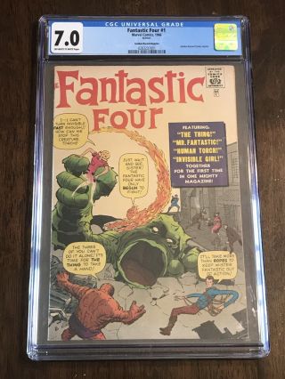 Marvel Fantastic Four 1 Golden Record Reprint Cgc 7.  0 & Giant Size X - Men 1.  5