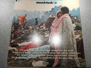 Woodstock 3 Lp Set Cotillion Label Gatefold Cover 513