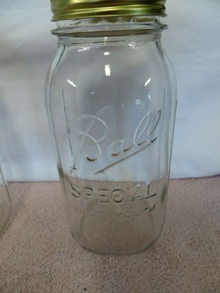 Half Gallon Wide Mouth Ball Special Mason Canning Jar W/flat & Lid - Clear - D