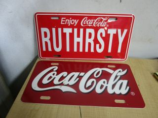Coca - Cola Ruthsty License Plate Metal,  Coca Cola Advertising Plastic Plate