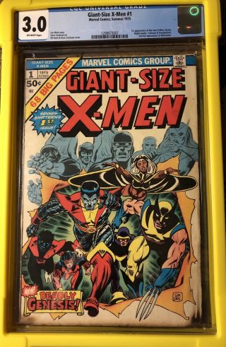 Cgc 3.  0 Giant - Size X - Men 1 Marvel Comics 1975 1st Appearance Of The X - Men