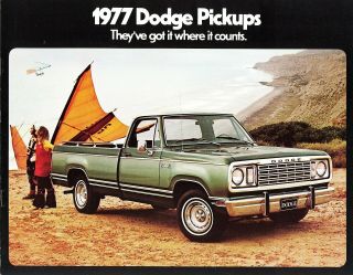 1977 Dodge Custom Adventurer Warlock Power Wagon Pickups Truck Sales Brochure