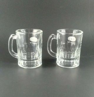 2 Child ' s Small Vintage A&W Rootbeer Glass Mugs 3 